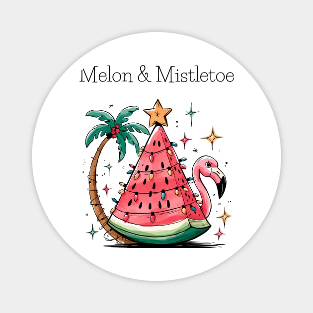 Retro Melon & Mistletoe Magnet by Teresa's Store 1